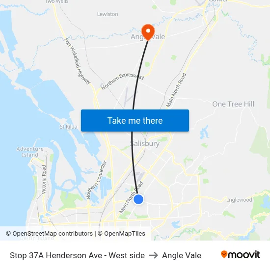 Stop 37A Henderson Ave - West side to Angle Vale map
