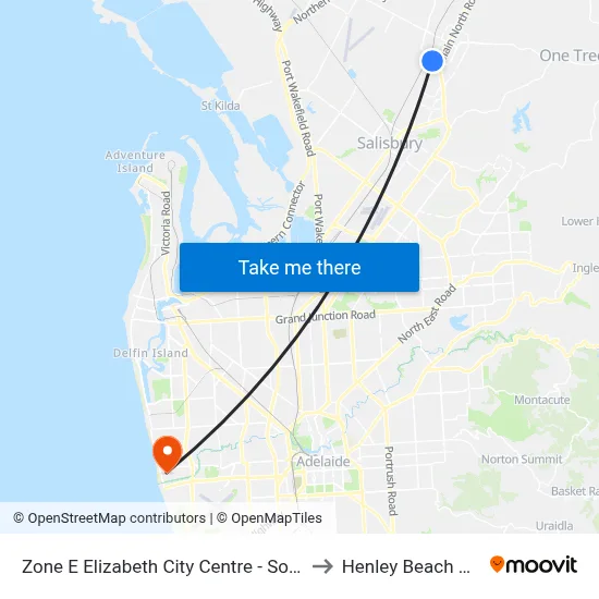 Zone E Elizabeth City Centre - South side to Henley Beach South map