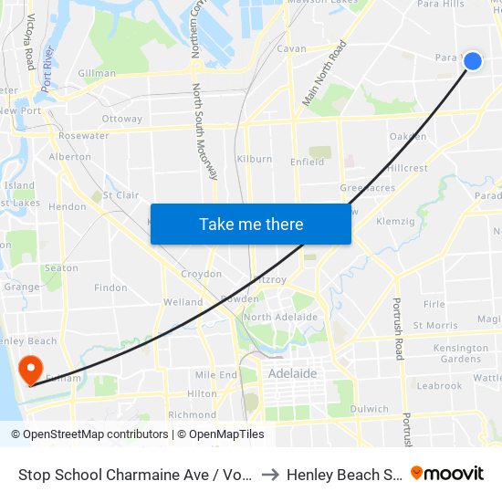 Stop School Charmaine Ave / Volare Ave to Henley Beach South map
