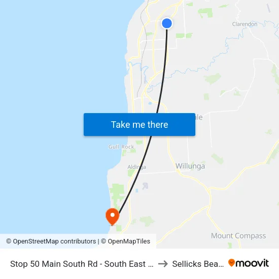 Stop 50 Main South Rd - South East side to Sellicks Beach map