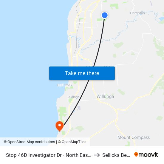 Stop 46D Investigator Dr - North East side to Sellicks Beach map