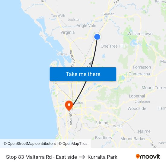 Stop 83 Maltarra Rd - East side to Kurralta Park map