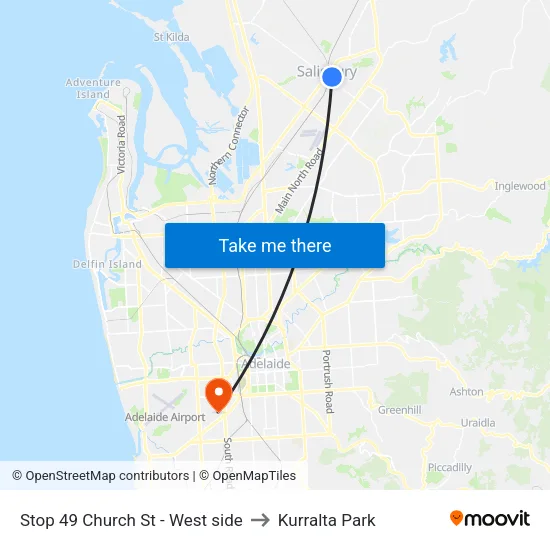 Stop 49 Church St - West side to Kurralta Park map