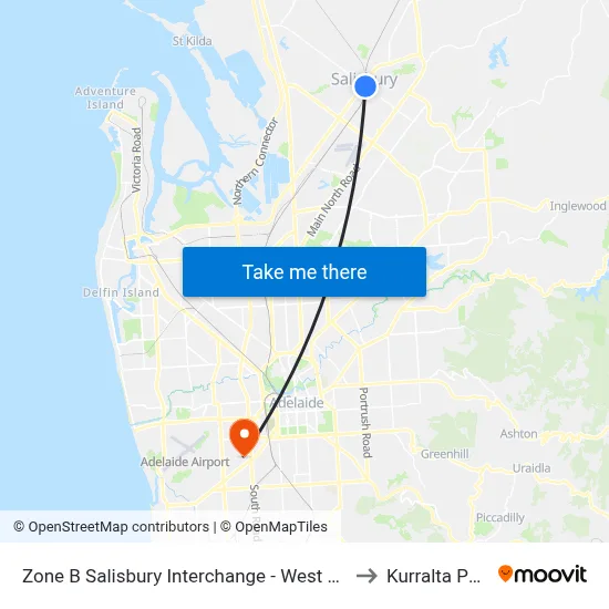 Zone B Salisbury Interchange - West Side to Kurralta Park map