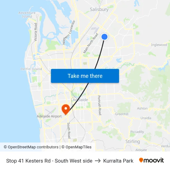 Stop 41 Kesters Rd - South West side to Kurralta Park map