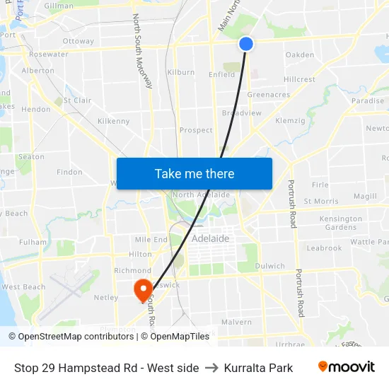 Stop 29 Hampstead Rd - West side to Kurralta Park map