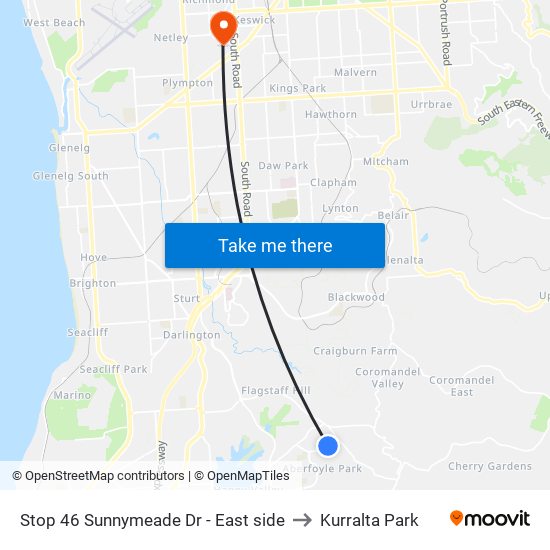 Stop 46 Sunnymeade Dr - East side to Kurralta Park map