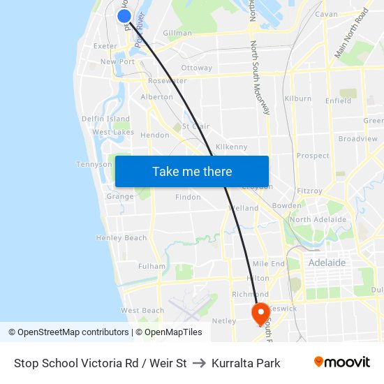 Stop School Victoria Rd / Weir St to Kurralta Park map