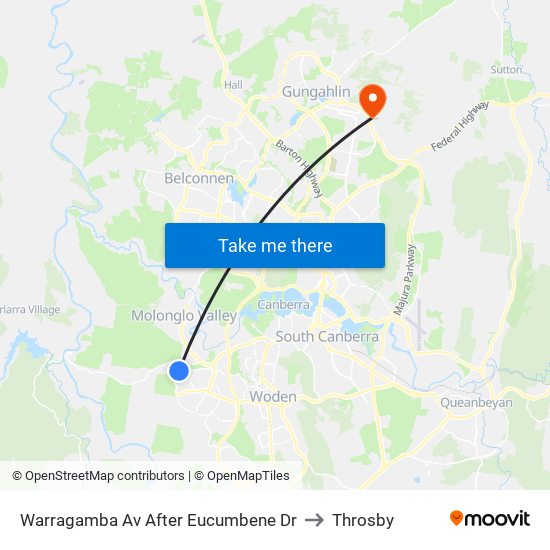 Warragamba Av After Eucumbene Dr to Throsby map