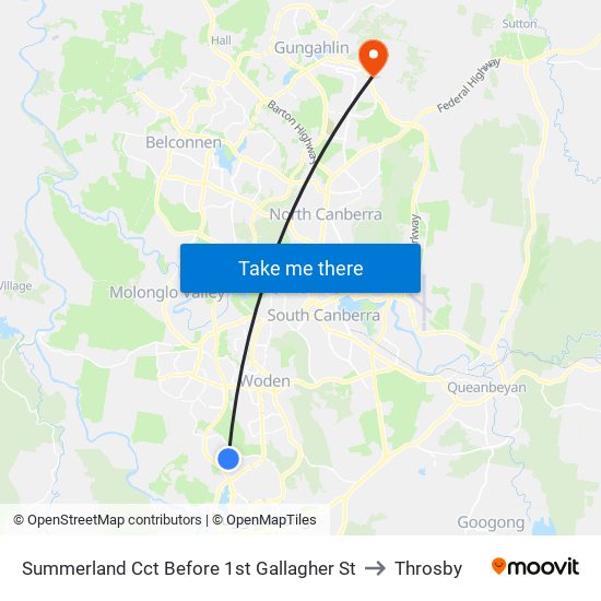 Summerland Cct Before 1st Gallagher St to Throsby map