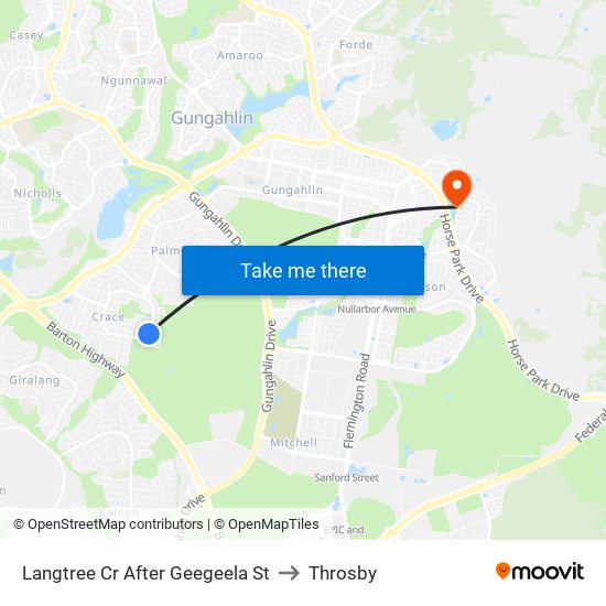 Langtree Cr After Geegeela St to Throsby map