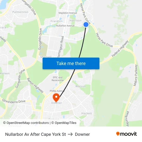 Nullarbor Av After Cape York St to Downer map