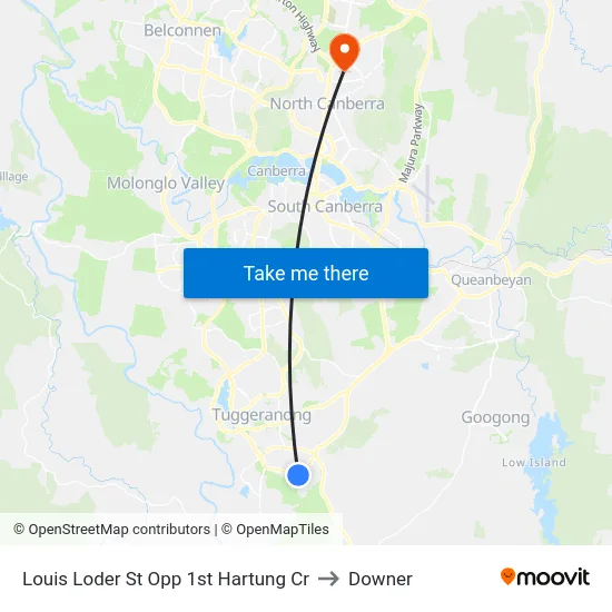 Louis Loder St Opp 1st Hartung Cr to Downer map