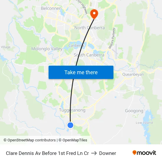 Clare Dennis Av Before 1st Fred Ln Cr to Downer map