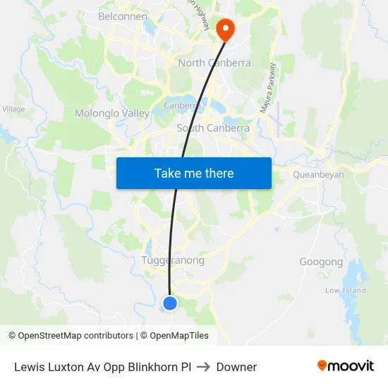 Lewis Luxton Av Opp Blinkhorn Pl to Downer map