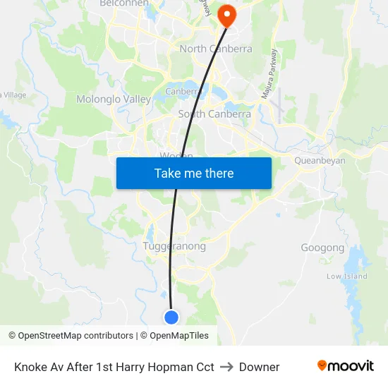 Knoke Av After 1st Harry Hopman Cct to Downer map