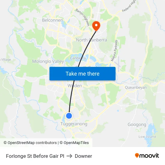 Forlonge St Before Gair Pl to Downer map