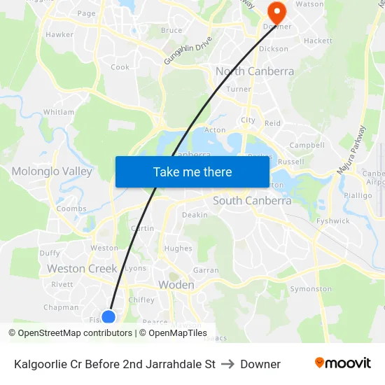 Kalgoorlie Cr Before 2nd Jarrahdale St to Downer map