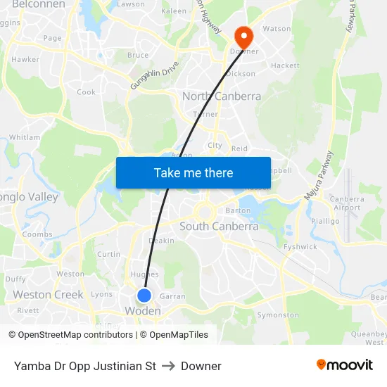 Yamba Dr Opp Justinian St to Downer map