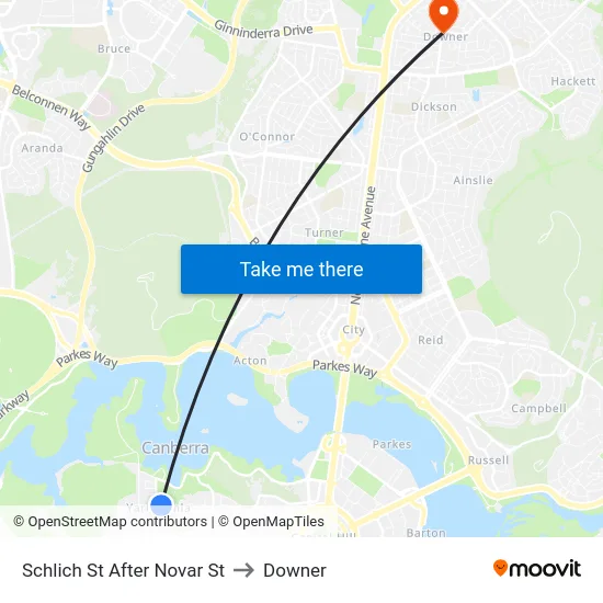 Schlich St After Novar St to Downer map