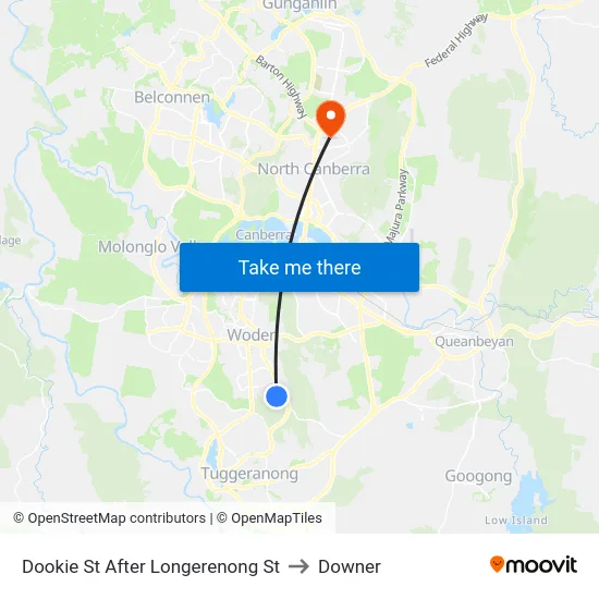 Dookie St After Longerenong St to Downer map