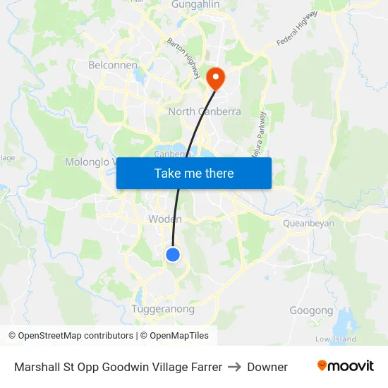 Marshall St Opp Goodwin Village Farrer to Downer map