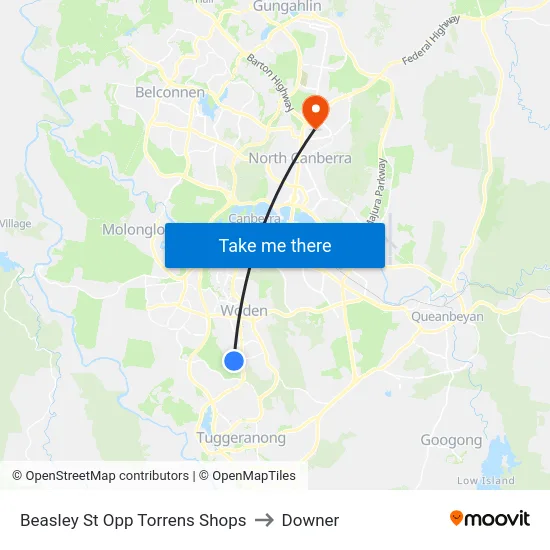 Beasley St Opp Torrens Shops to Downer map