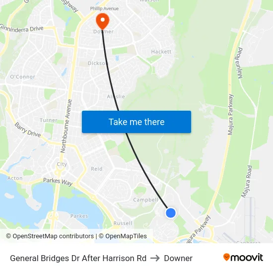 General Bridges Dr After Harrison Rd to Downer map