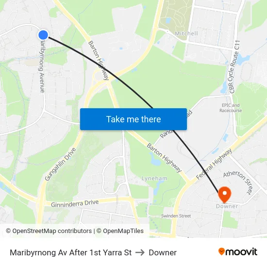 Maribyrnong Av After 1st Yarra St to Downer map