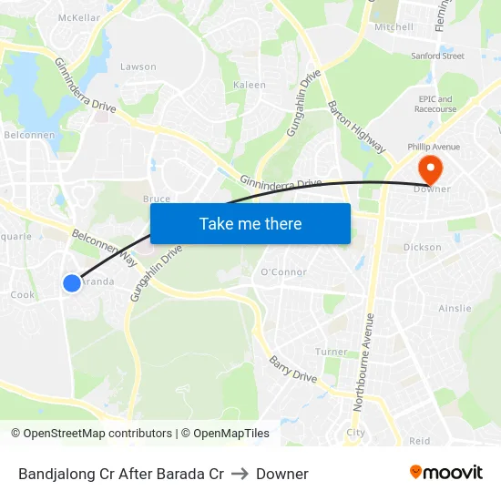 Bandjalong Cr After Barada Cr to Downer map