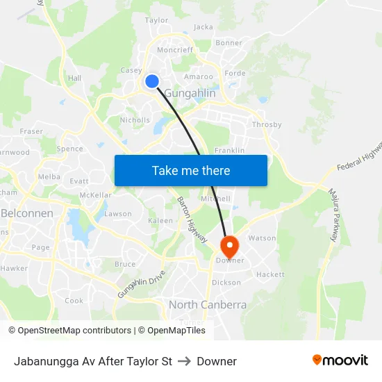 Jabanungga Av After Taylor St to Downer map