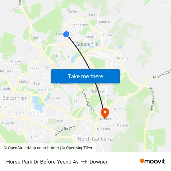Horse Park Dr Before Yeend Av to Downer map