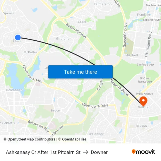 Ashkanasy Cr After 1st Pitcairn St to Downer map