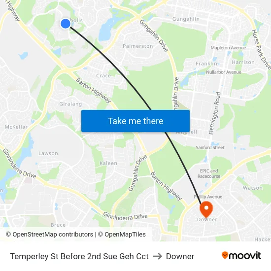 Temperley St Before 2nd Sue Geh Cct to Downer map