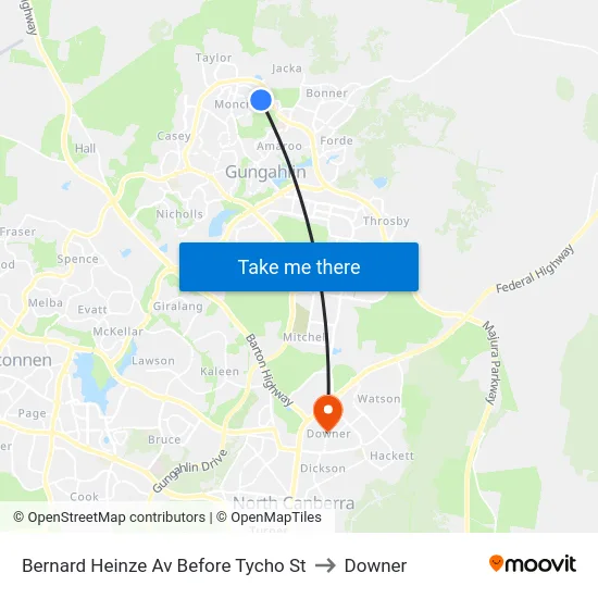 Bernard Heinze Av Before Tycho St to Downer map
