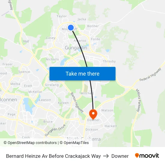 Bernard Heinze Av Before Crackajack Way to Downer map