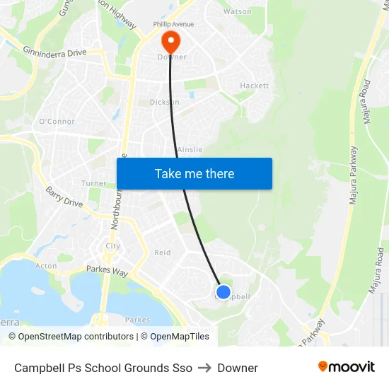 Campbell Ps School Grounds Sso to Downer map