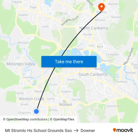 Mt Stromlo Hs School Grounds Sso to Downer map