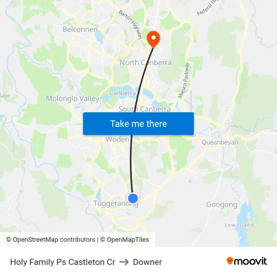 Holy Family Ps Castleton Cr to Downer map