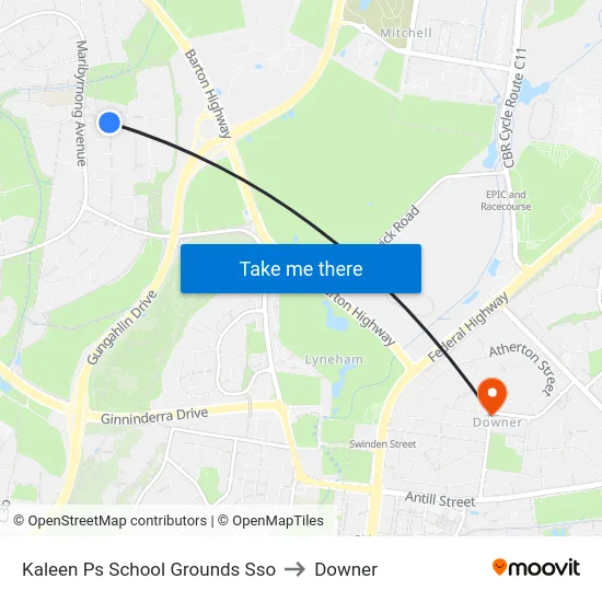 Kaleen Ps School Grounds Sso to Downer map
