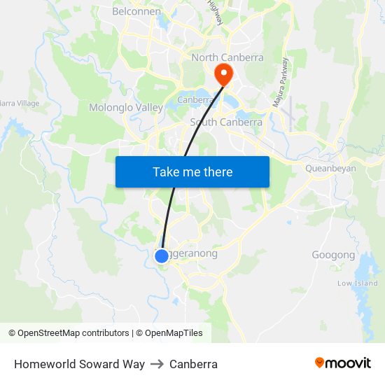 Homeworld Soward Way to Canberra map