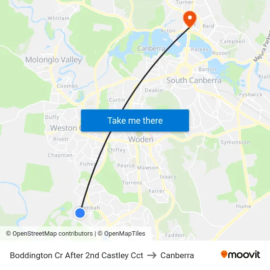 Boddington Cr After 2nd Castley Cct to Canberra map