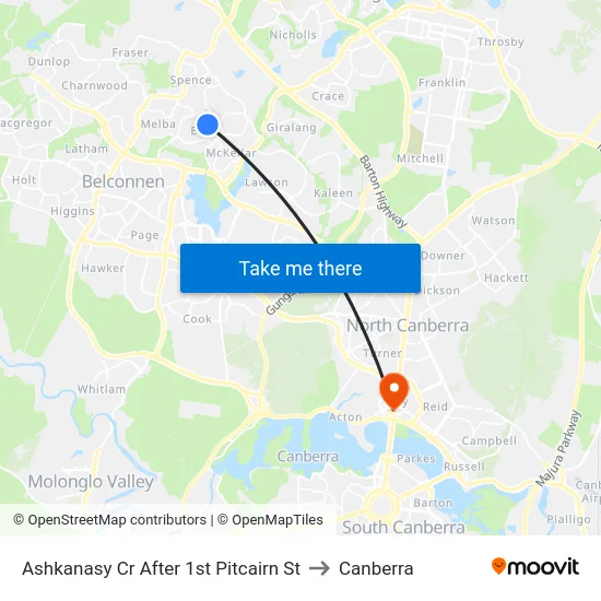 Ashkanasy Cr After 1st Pitcairn St to Canberra map