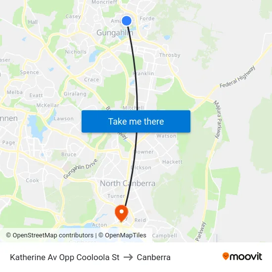 Katherine Av Opp Cooloola St to Canberra map