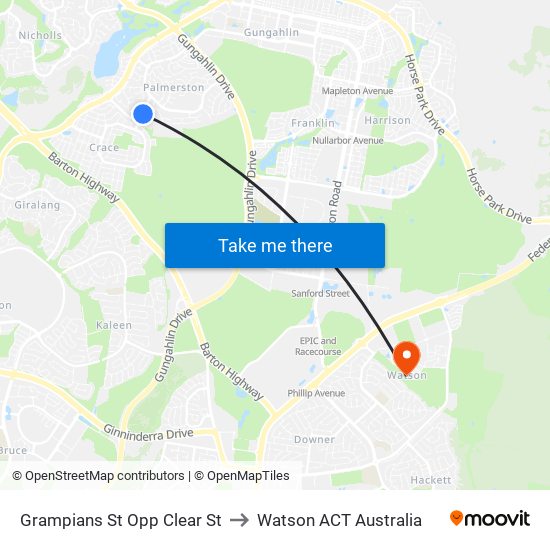 Grampians St Opp Clear St to Watson ACT Australia map