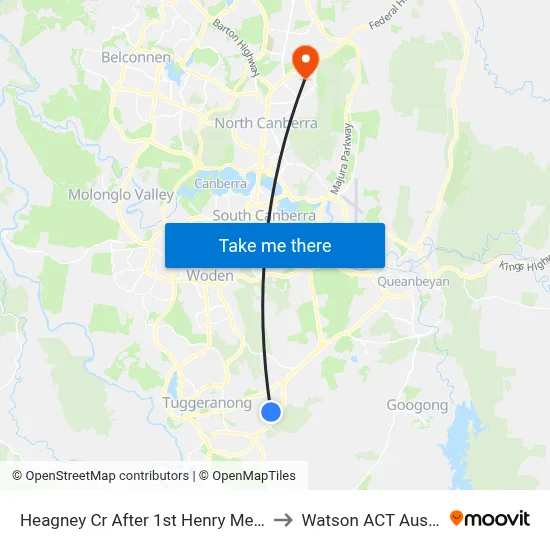 Heagney Cr After 1st Henry Melville Cr to Watson ACT Australia map