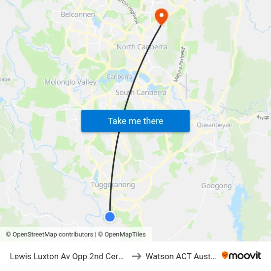 Lewis Luxton Av Opp 2nd Cerutty Cr to Watson ACT Australia map