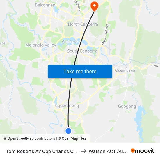 Tom Roberts Av Opp Charles Conder Ps to Watson ACT Australia map