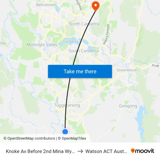 Knoke Av Before 2nd Mina Wylie Cr to Watson ACT Australia map