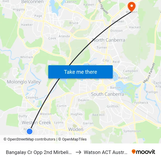 Bangalay Cr Opp 2nd Mirbelia Cr to Watson ACT Australia map